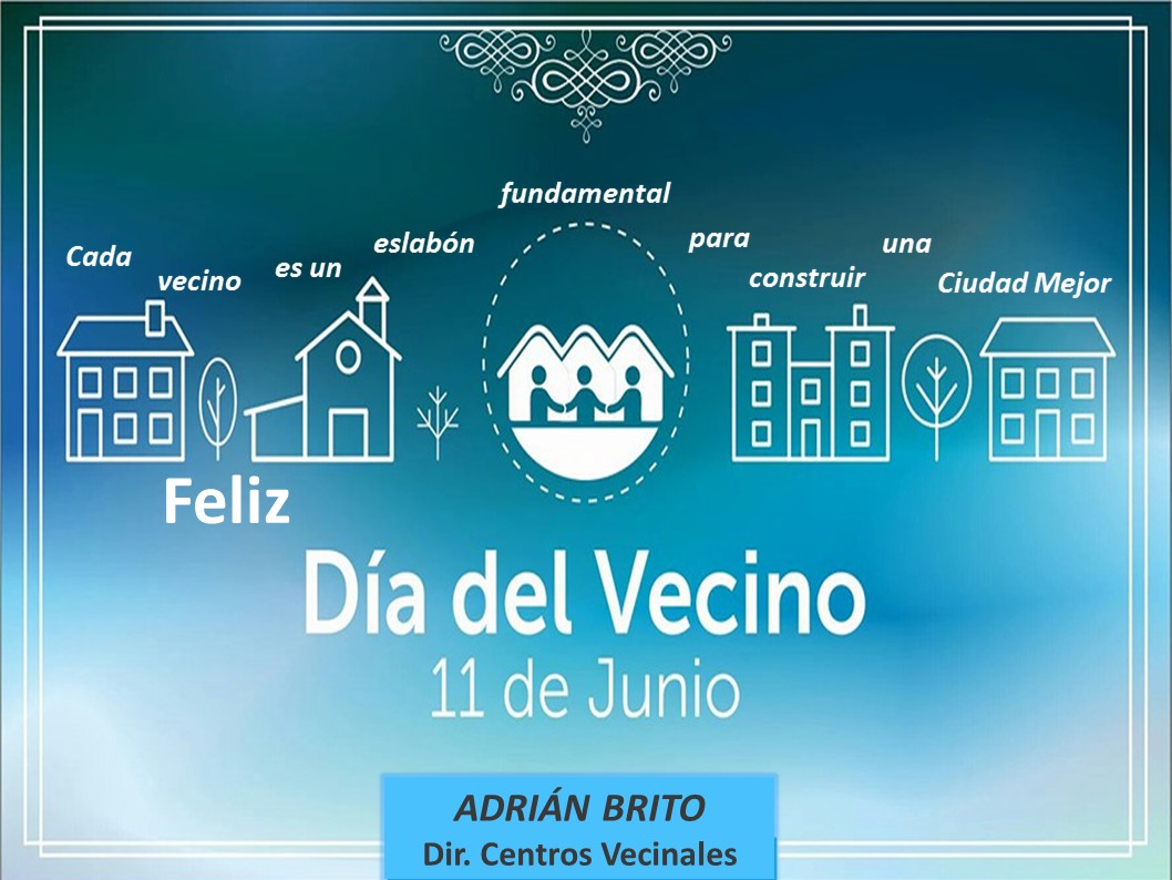 Adrián Jesús Brito (@adrianjbrito) on Twitter photo 11 de Junio #DíaDelVecino 📷📷📷
Un día como hoy en la Cdad de Bs As en el año 1990 se estableció el Día del Vecino Participativo.
El objetivo es destacar la importancia del trabajo mancomunado entre las organizaciones barriales, los vecinos y el Estado.
¡Feliz Día del Vecino! 📷 11 de Junio #DíaDelVecino 📷📷📷
Un día como hoy en la Cdad de Bs As en el año 1990 se estableció el Día del Vecino Participativo.
El objetivo es destacar la importancia del trabajo mancomunado entre las organizaciones barriales, los vecinos y el Estado.
¡Feliz Día del Vecino! 📷