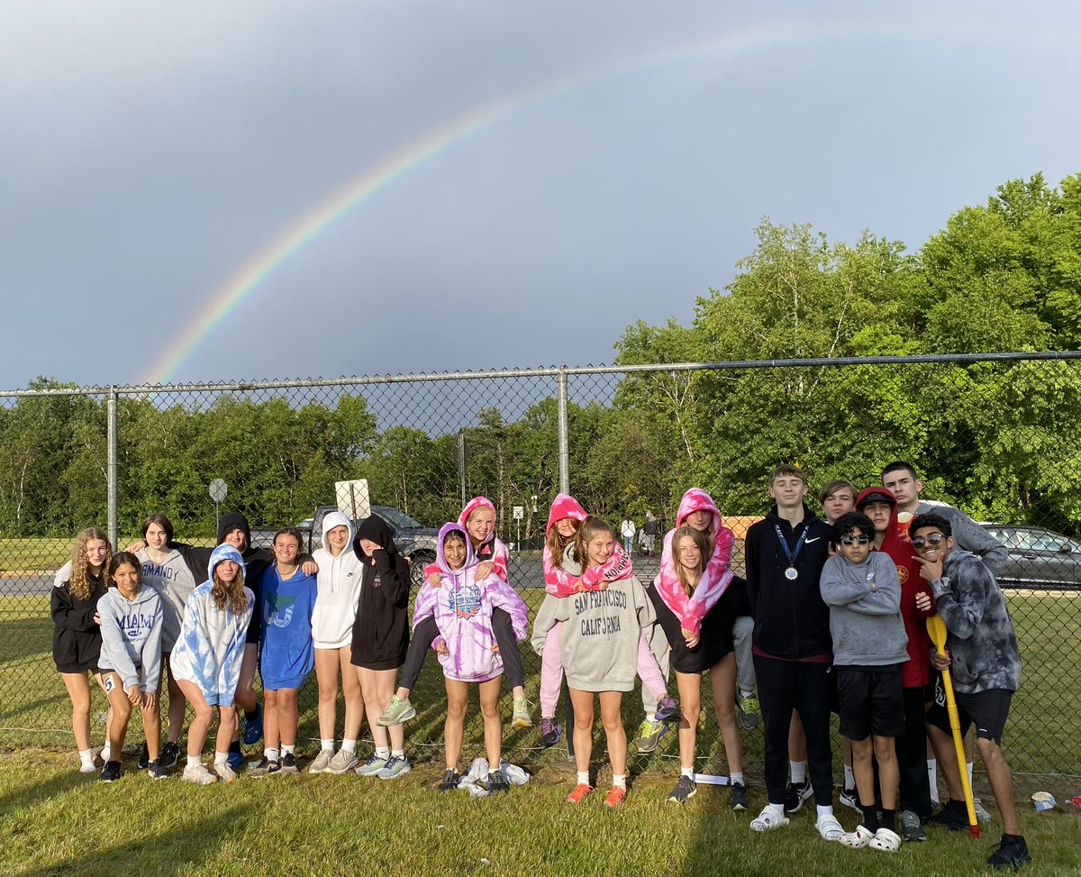 millis_tf's tweet image. Congratulations to the 22 athletes who qualified and competed at the MA Middle School state championship yesterday! Lots of great performances, PRs, and fun, along with raindrops and rainbows☺️💦🌈 @MillisAthletics @millismiddle