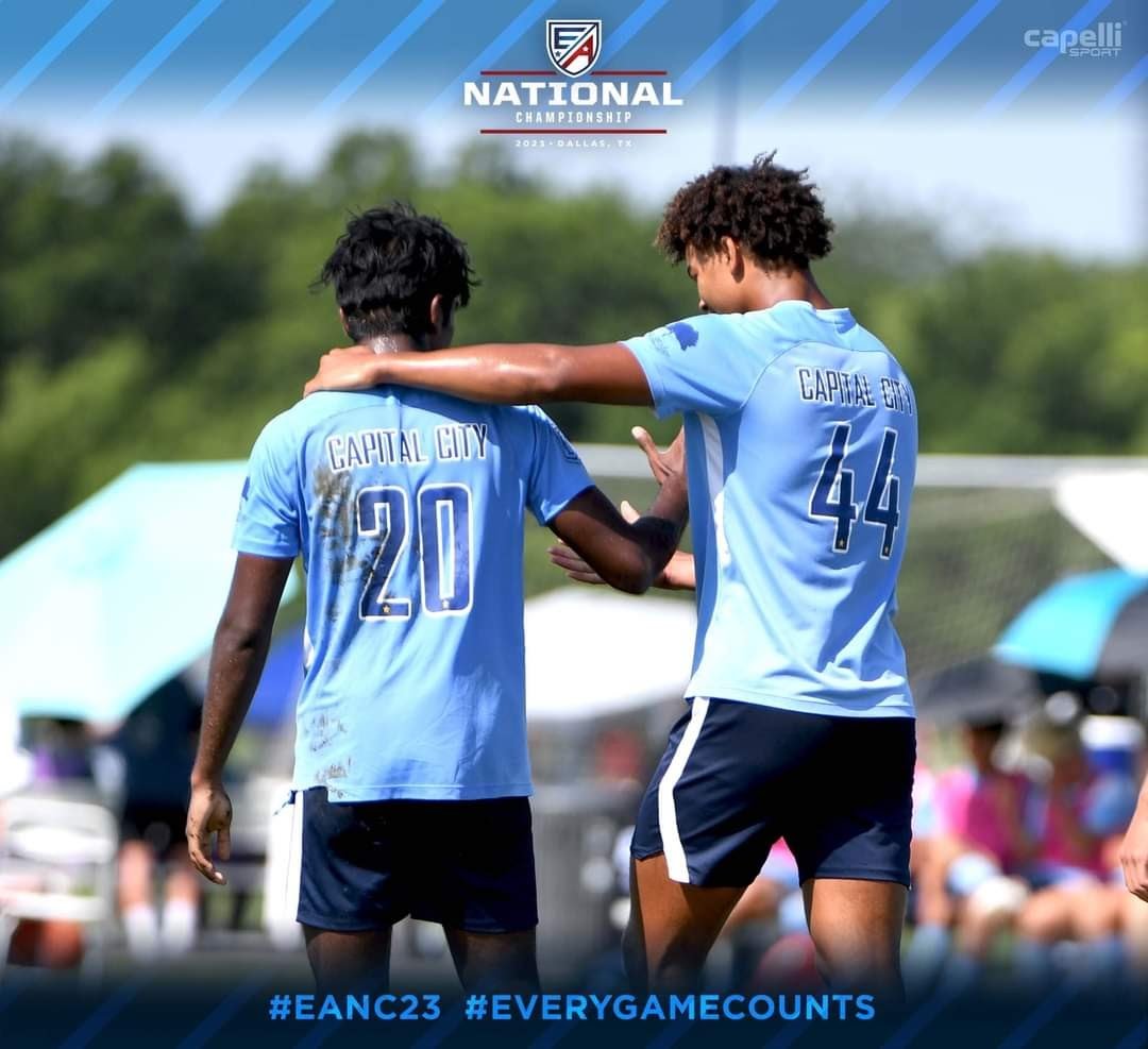 With my great parter (nbr 44) on the offensive line up: Playing one of the last games with @TreWright17. A moment after scoring a goal in the semi finals: Elite Academy 2023 NATIONAL CHAMPIONSHIP #BenParanidharan