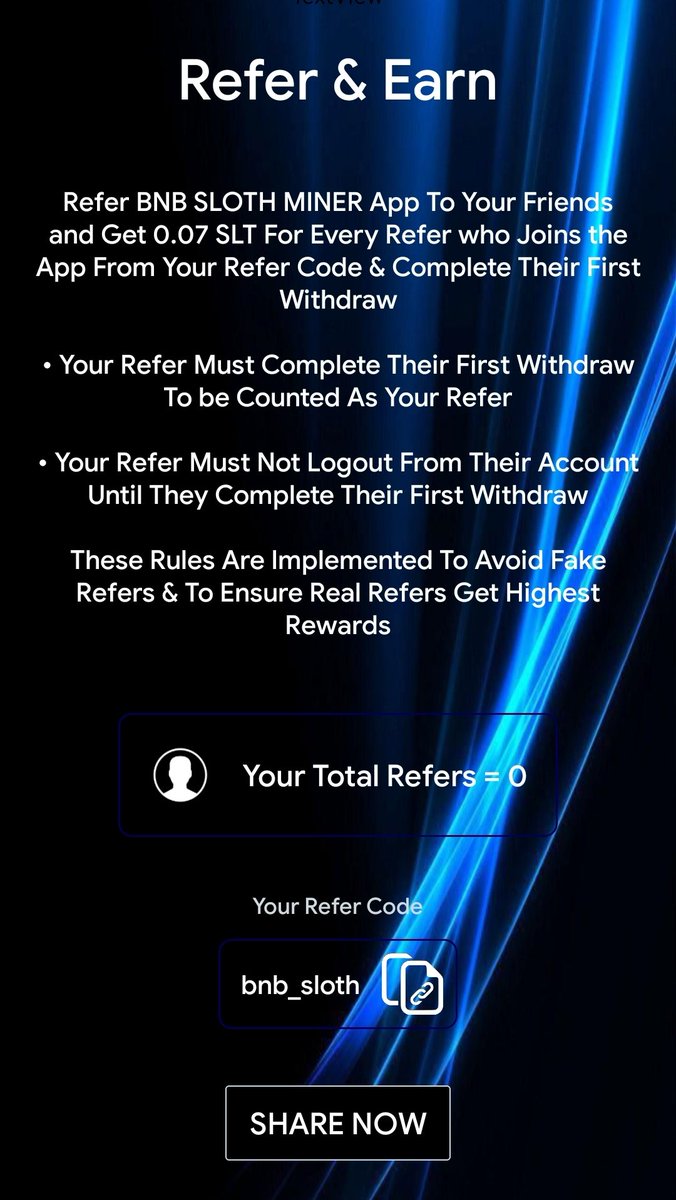 BnbSloth's tweet photo. Update will be live in minutes
#cloudminingapp #bnb
Attention!!! U have to re create your account+write down security phrase code, U need it if you forgot password for example. #crypto
New: Profil, Withdrawal history, buy history, refs, forgot password
Much love to all of you ๐ https://t.co/7JPrp0nfgH