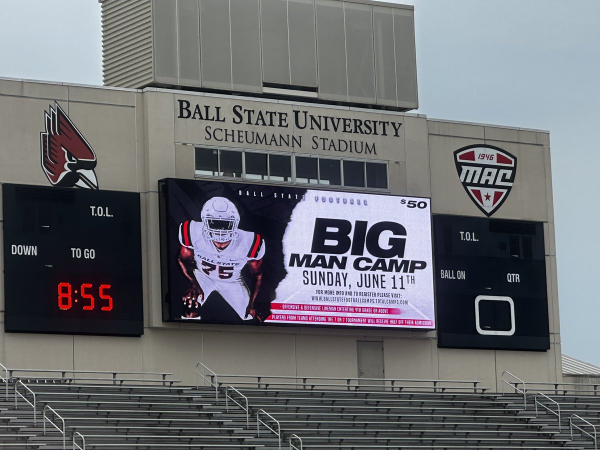 Goin’ campin’ .. let’s get better! @CoachWesPainter @OPSFootball @CarrollFB @BallStateFB #ChirpChirp