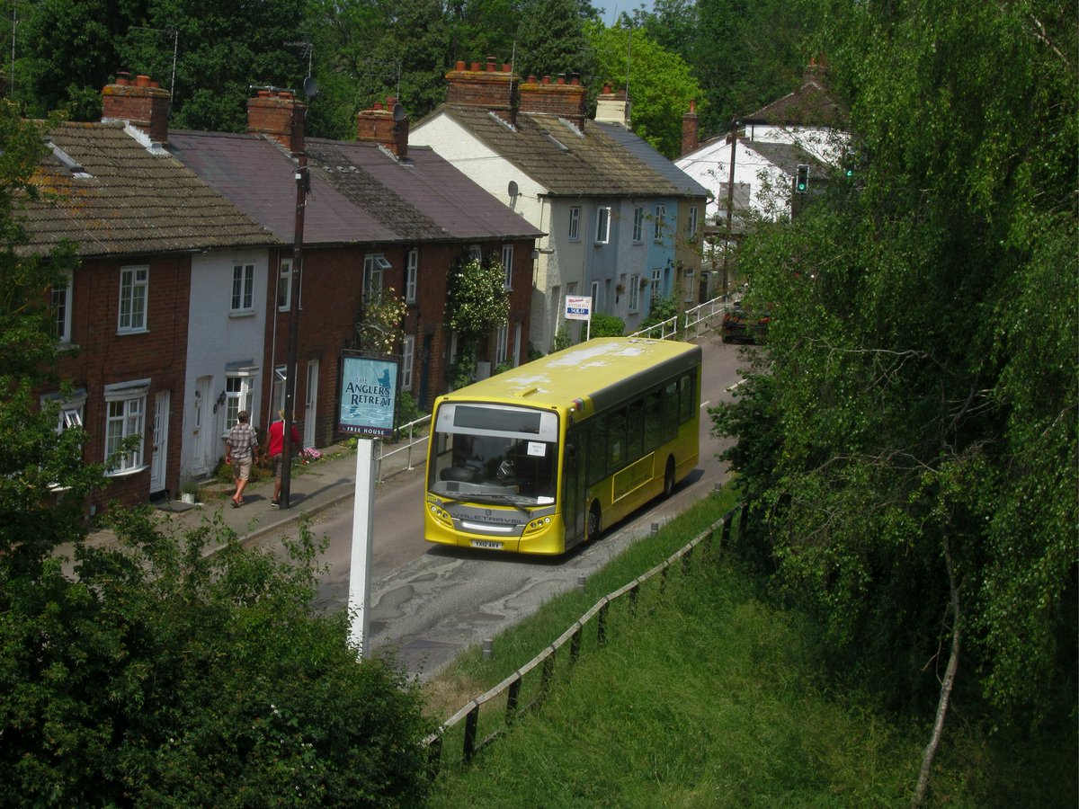 Marsworth has a very limited number of bus services, only being served on Tuesdays and Sundays by Star Travel's 167 and Vale Travel's newly taken over 50 respectively. Pictured is YX12 AKV today near the Anglers Retreat pub heading back to Aylesbury.