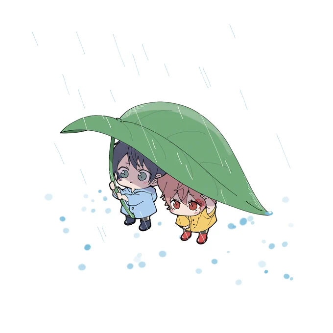 月曜日だね 雨多いね、梅雨っていうんだよ