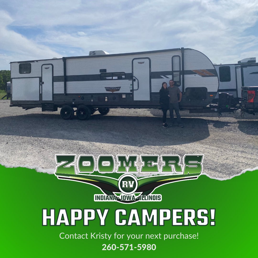 Dustin &amp; Marissa are ready for the best summer in the 2022 Forest River Wildwood 32BHDS! We are so excited for you to make the most wonderful memories camping! Truly a lifetime of memories you'll always talk about!  Safe travels &amp; Welcome to the Zoomers RV Family!