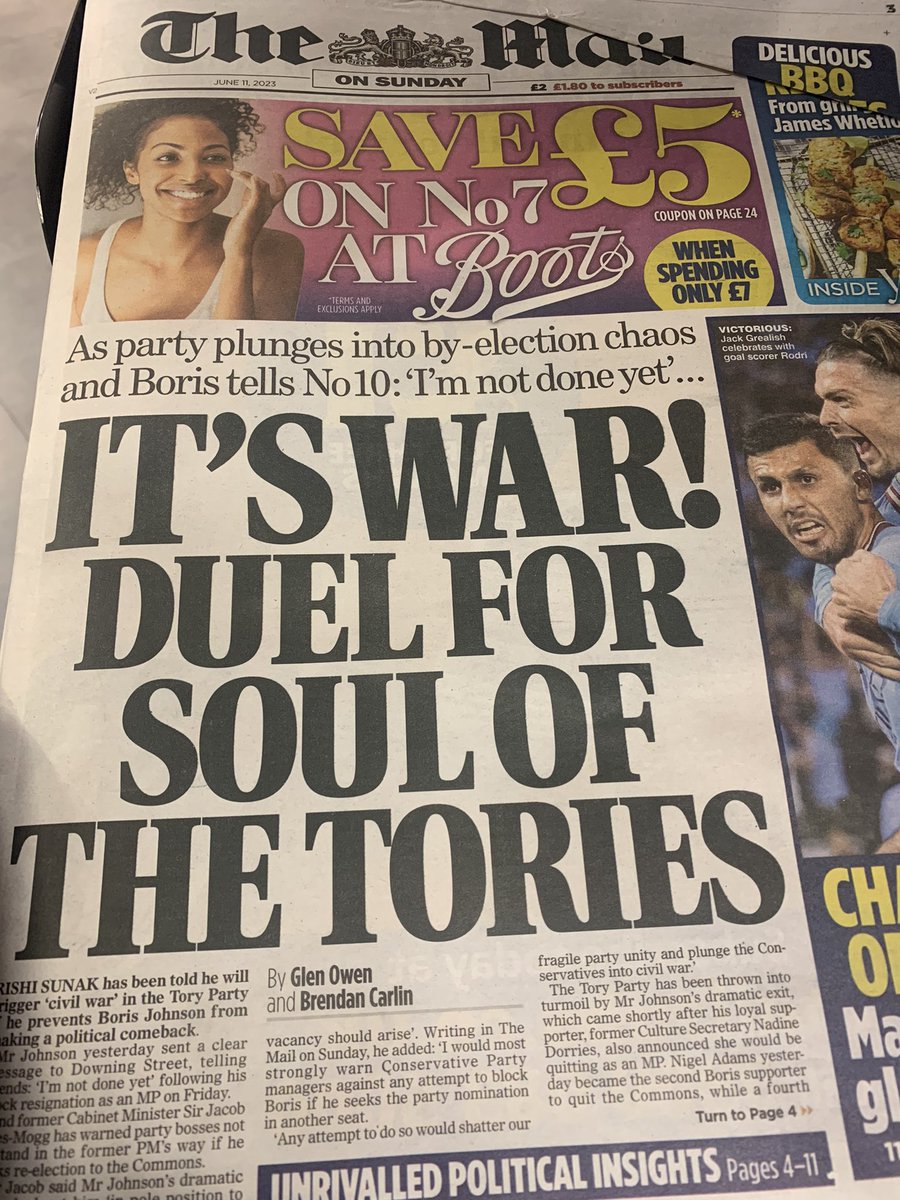 A funny headline today in #TheMail… The Tories don’t have any soul.