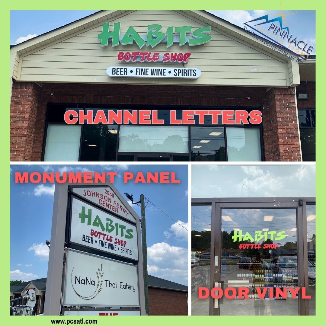 PinnacleCstmSgn's tweet photo. Channel letters allow you to prominently display your brand identity. Tenant panels provide increased exposure within a multi-tenant property. Vinyl graphics act as attention-grabbing signage. #betterfromthetop #signs #signshop #tenantpanels #channelletters #windowvinyl #vinyl https://t.co/GbU4AZSfB9