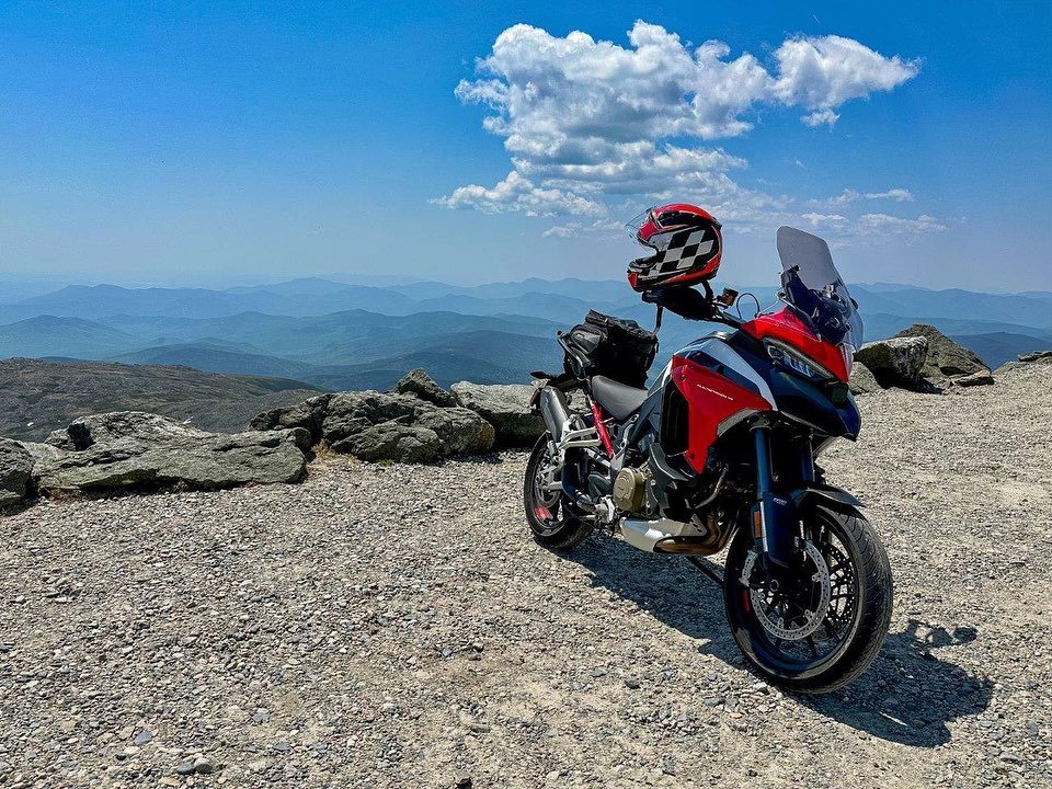 whitemts's tweet photo. Wishing everyone a fun and safe 100th Anniversary of Laconia Motorcycle Week. 🏍️ 
📷: @seawhat1see (Mt. Washington) https://t.co/BmcVyedtaW