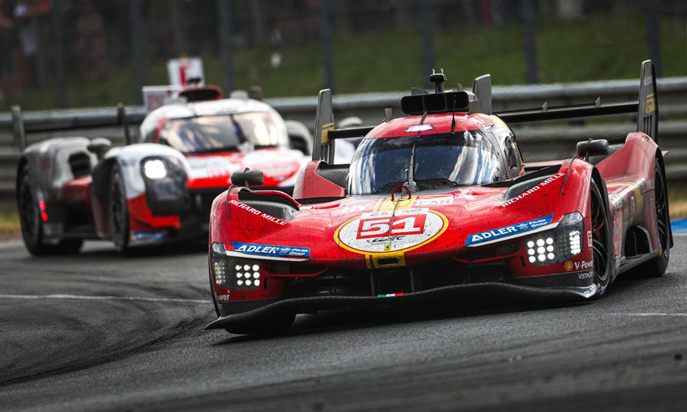 sportscar365's tweet photo. 🏆 HISTORIC WIN: @FerrariHypercar has claimed its first overall victory at the @24HoursofLeMans in nearly 60 years, breaking Toyota’s five-year win streak in a thrilling centenary edition of the French endurance classic.

➡️ https://t.co/BITjvSaKvZ #LeMans24 #WEC https://t.co/PDhC7Y9vHS