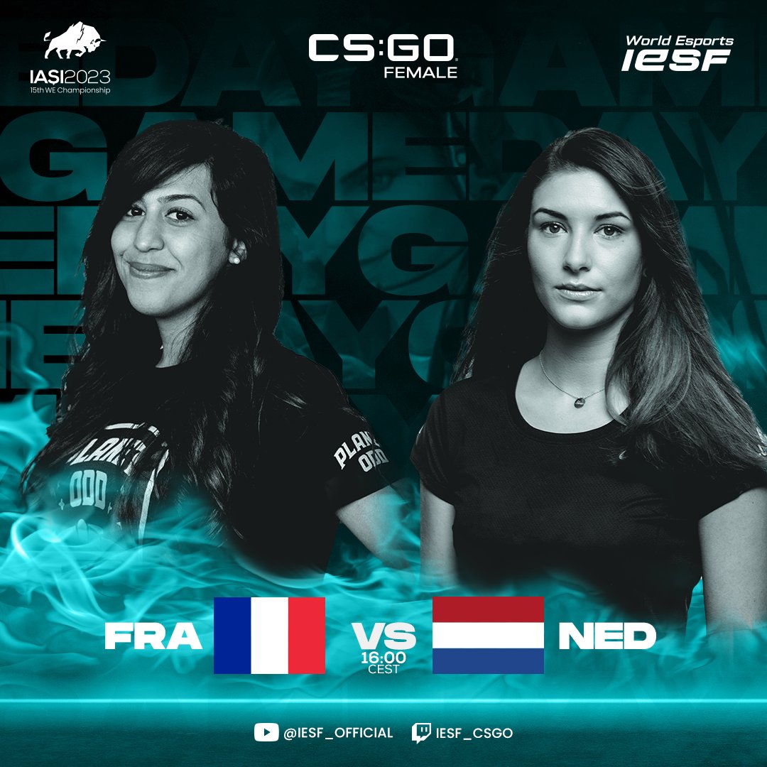 🕒LIVE NOW!  FRA 🇫🇷 vs 🇳🇱 NED

GROUP A FINALE! Who will come out VICTORIOUS?
Watch the game LIVE HERE👇

🔴 twitch.tv/iesf_csgo
🔴youtube.com/watch?v=W1499d…

👉 challengermode.com/s/iesf

#WEC23 #Iasi2023 #IESF #WorldEsports #CSGO