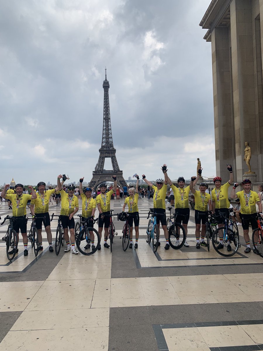Bonjour Paris….we’ve made it….best feeing ever 🚴🇫🇷❤️⁦<a href="/BoothsCountry/">Booths Supermarket</a>⁩ ⁦<a href="/CureLeukaemia/">Cure Leukaemia</a>⁩ ⁦@nigelmurray1970⁩ ⁦<a href="/delibuyer/">Matteo Bruno</a>⁩