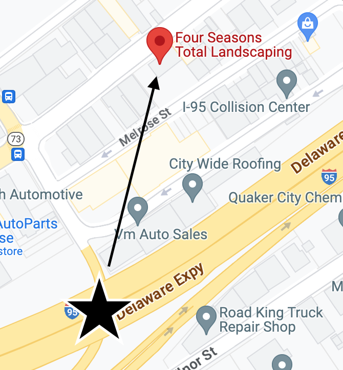 <a href="/PhilaOEM/">Philadelphia OEM</a> This is coincidentally <0.2 miles from the infamous Four Seasons Total Landscaping.