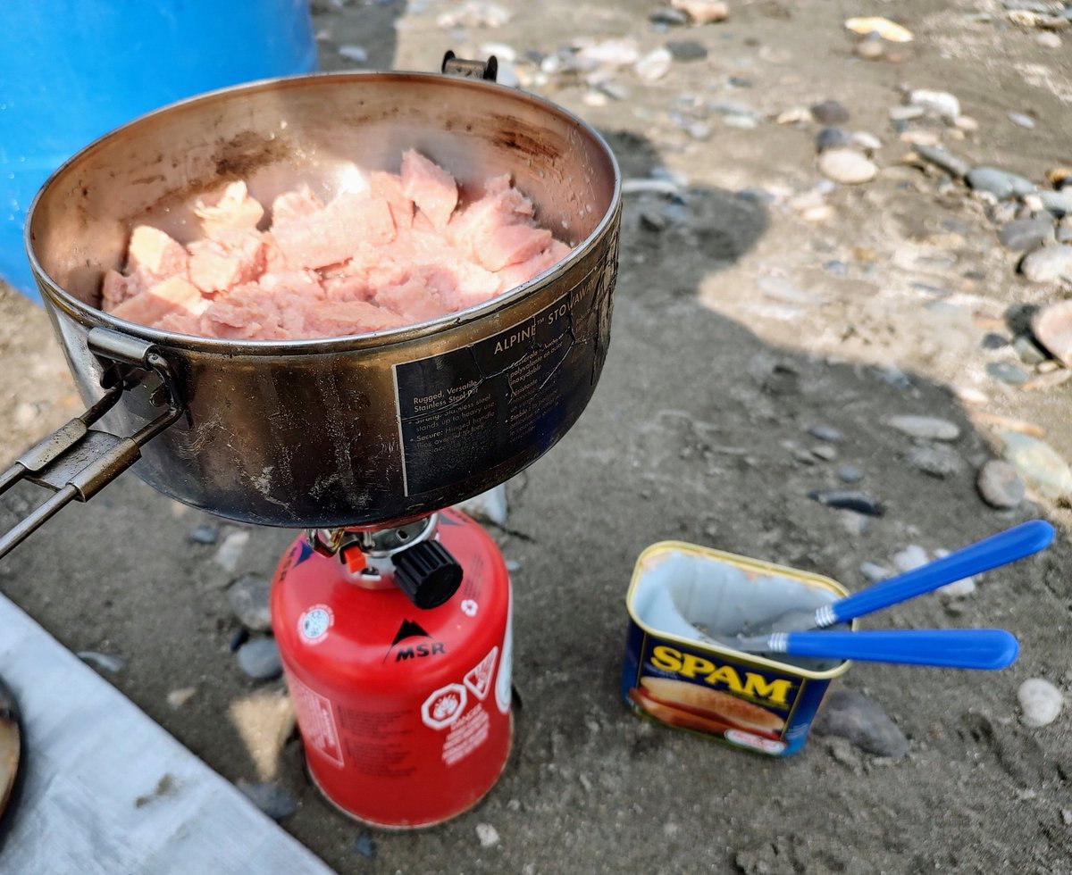 KartsHuseonica's tweet photo. One of my favorite river meals. #yukon2020expedition #armaskin #flipsockz https://t.co/OvfcaXgYfQ