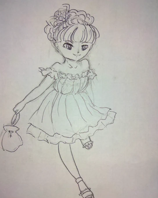 №8 今日のイラスト お出かけ! 私もしたい～ ではお休みなさい。