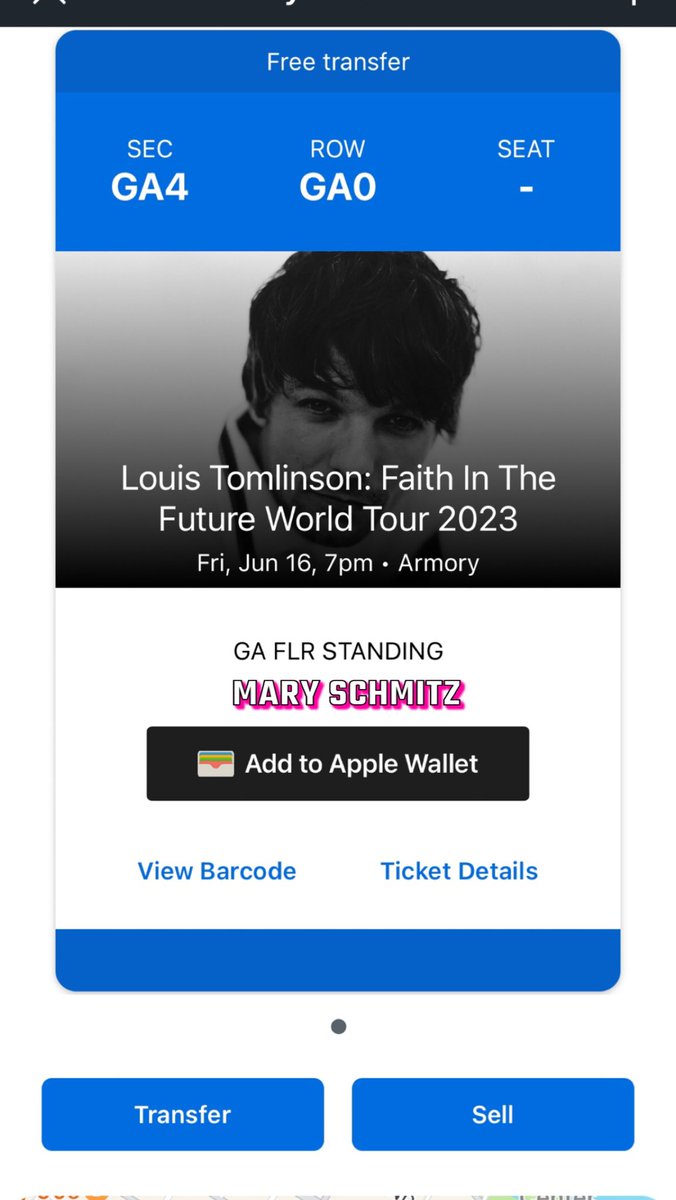 Maryschmitzz's tweet photo. Y’ALL pls let this reach someone i wanna sell my ticket to Louis Tomlinson for this friday at the Armory in Minneapolis !! https://t.co/NOKq8dIXj9