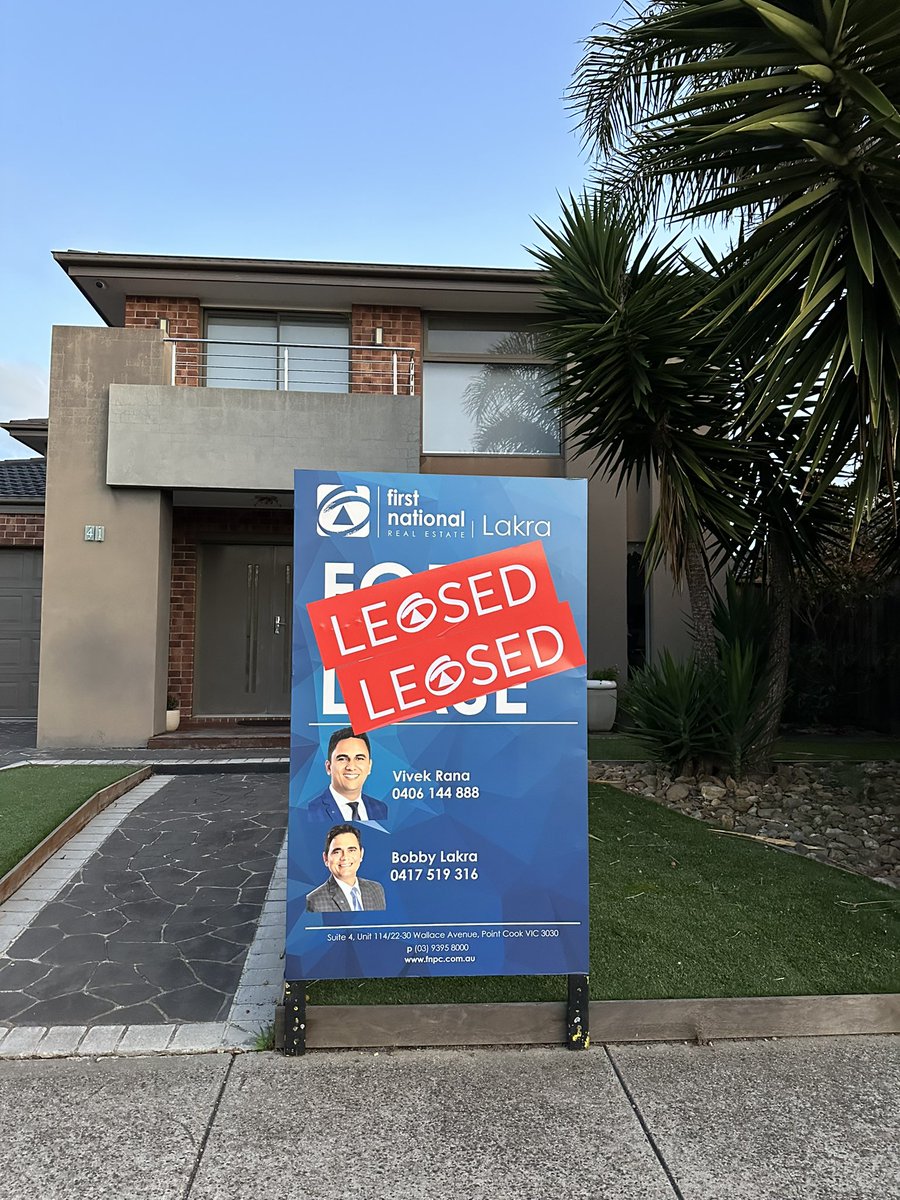 LEASING WEEK CELEBRATION 🎉 

LEASING WEEK continues at First National Real Estate Lakra First National Real Estate Lakra with 4th property Leased within 96 hours.
4 Homes LEASED with in 4 Days and in Total 7 properties found the renters this week.

📱 0417519316