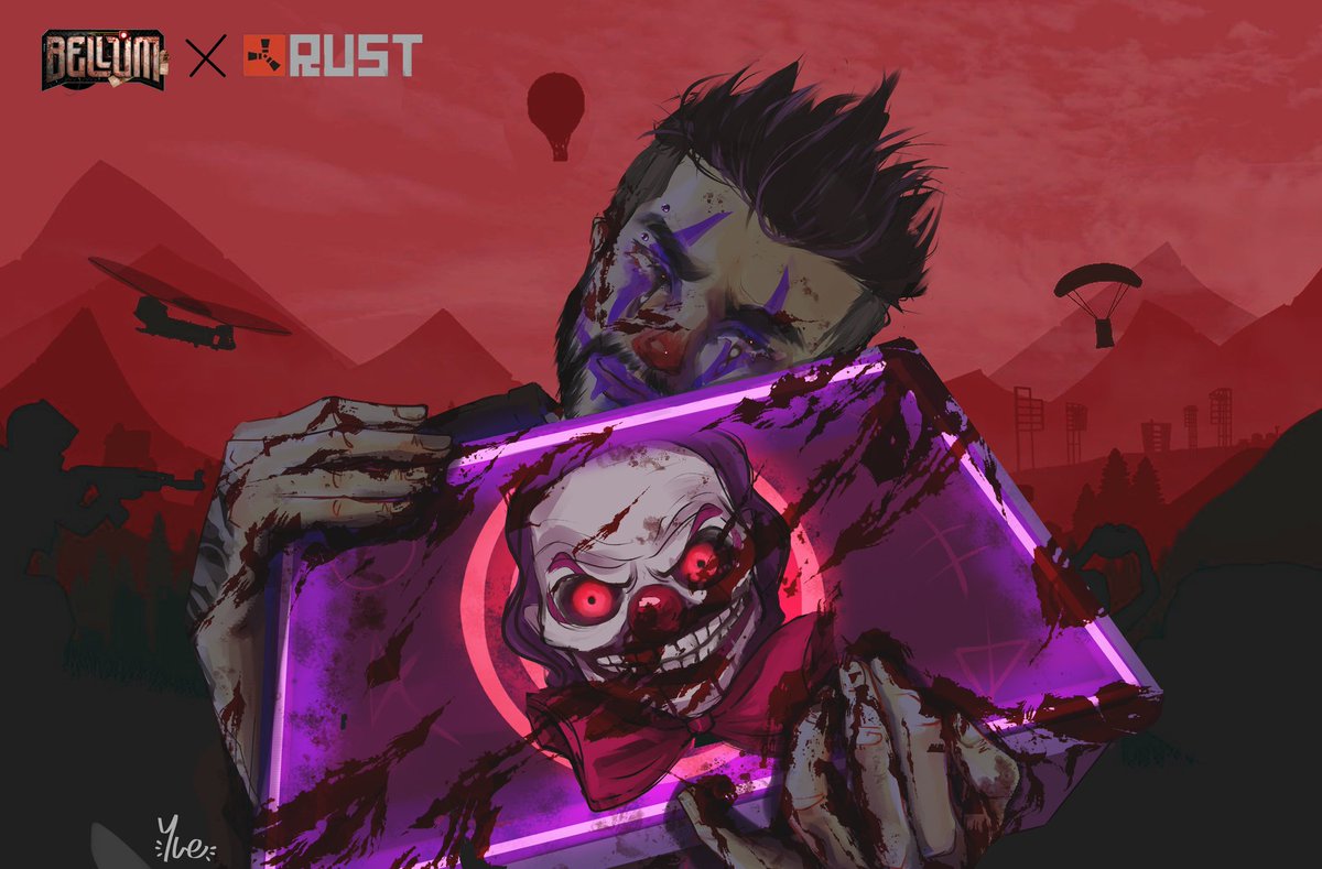 Bloody_Yue's tweet photo. Dibujito por el comienzo de Rust, a por tremendo drop🤡😈

#bellumrust #auronplay https://t.co/SOa9EwCsLm