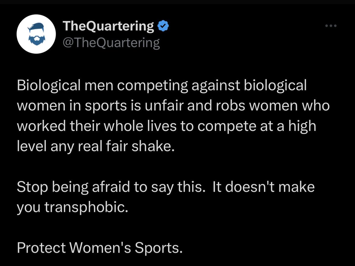 Isn’t it funny how the ✌🏾Protect Women’s Sports✌🏾crowd is very ok with female athletes receiving substandard treatment when it comes to facilities, salary, and generally things that would improve the game but are loud as fuck when they can use women to promote their own bigotry?