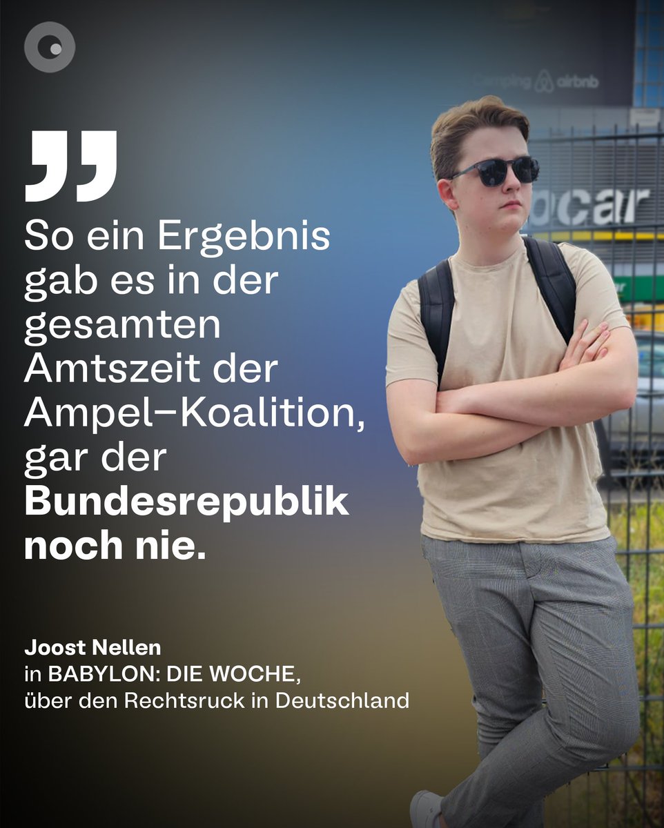 BABYLON-CEO Joost Nellen äußerte sich im BABYLON-Podcast "BABYLON: DIE WOCHE" zu den aktuellen Umfragewerten der AfD. Den ganzen Podcast gibt es auf AUDIO+ und #überallwoespodcastsgibt #badiwo
