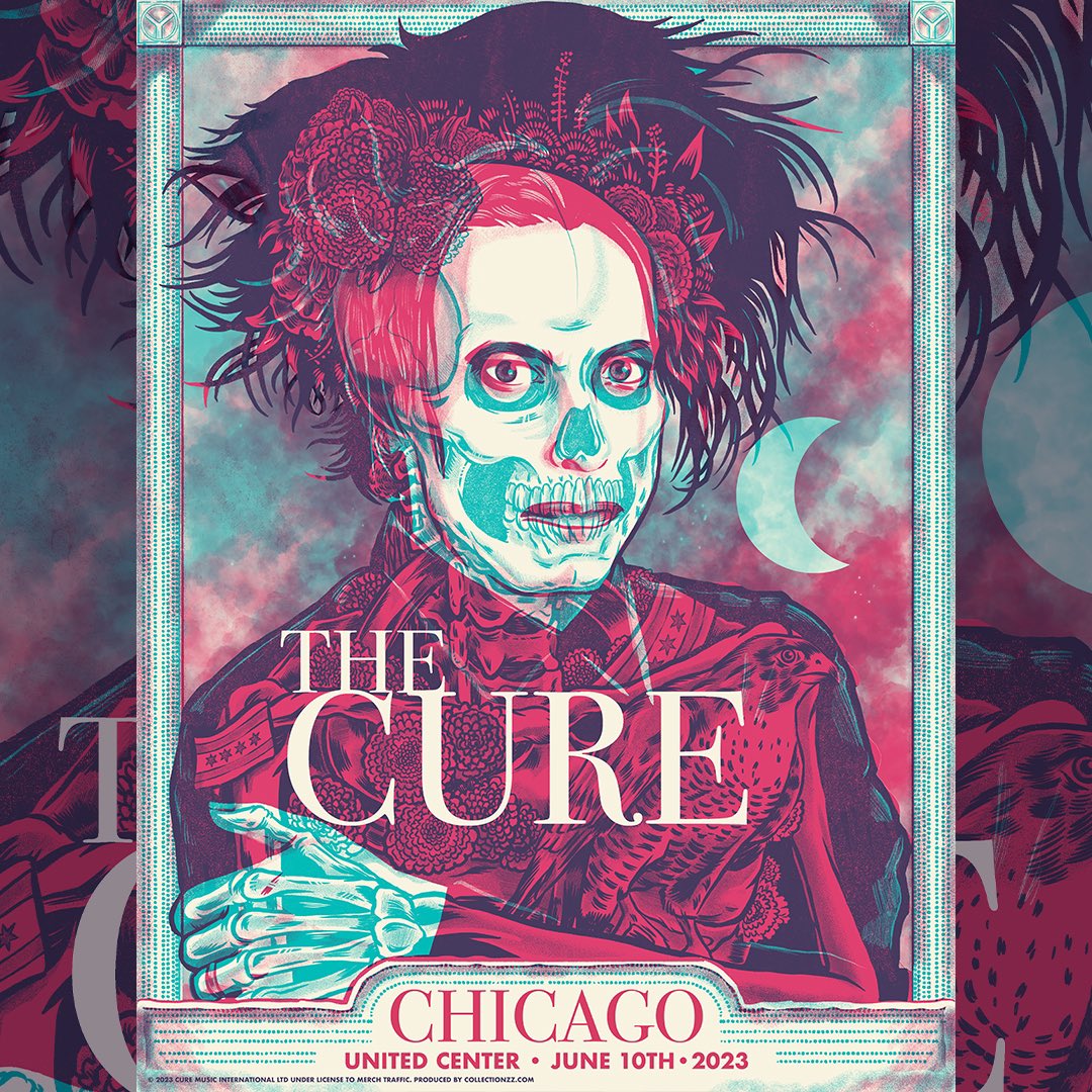 I did a poster for @thecure ! Can you believe it?! ❤️💙 #thecure #gigposter #illustration