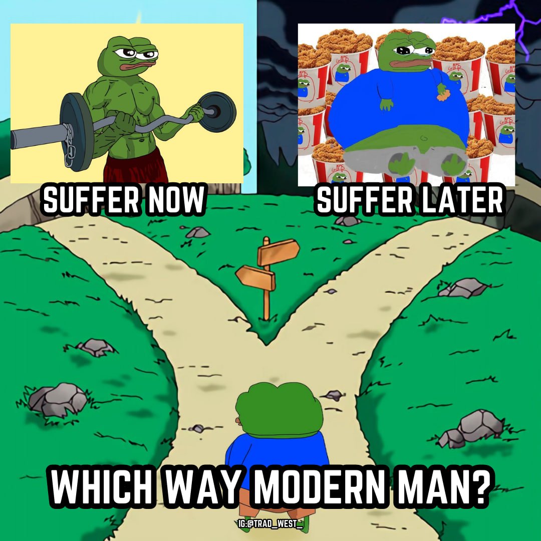 Trad West on Twitter "Which way modern man?"