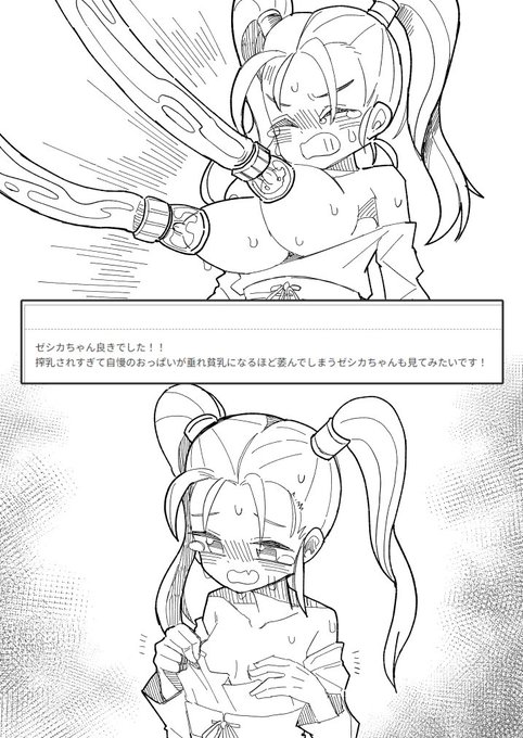 > ゼシカちゃん良きでした!!搾乳されすぎて自慢のおっぱいが垂れ貧乳になるほど萎んでしまうゼシカちゃんも見てみたいです! #お題箱#odaibako_template1234  