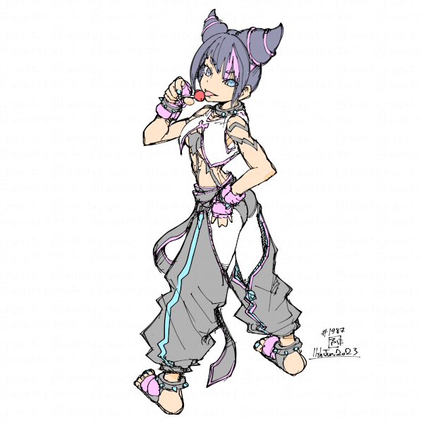 ハン・ジュリ 「2023-06-11 #一日一絵」|ふゆ(ドとレとミとキュとゴとヱの音が出ない)のイラスト