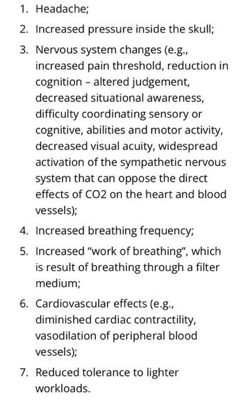 kevinnbass's tweet photo. CDC acknowledges significant harms of N95s due to CO2 buildup (https://t.co/JQWka8tvhG)👇

To avoid these, CDC recommends not wearing N95 for more than 1 hour.

In other words, all-day use advocated by Covidians causes harm, without demonstrated benefit. https://t.co/of3cGHEIQU
