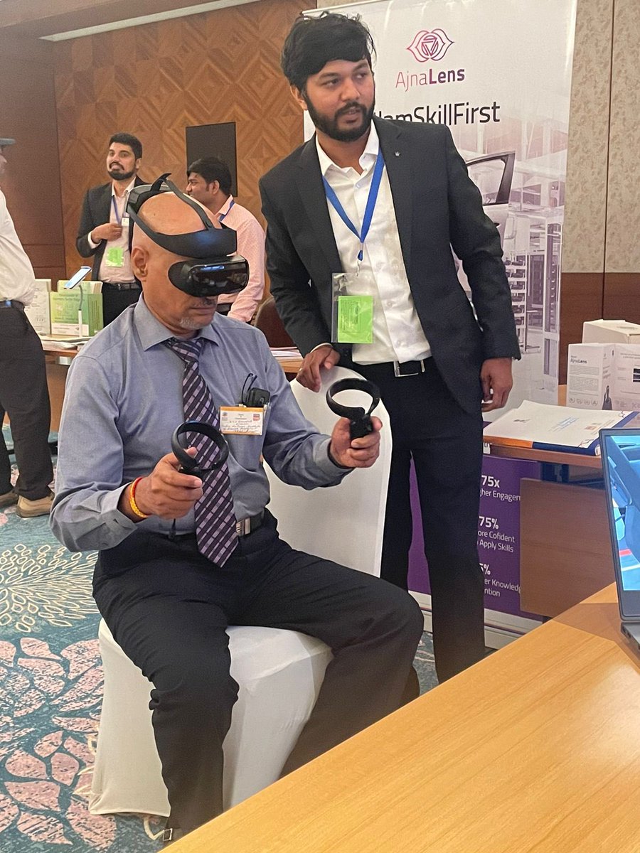 ajnalens's tweet photo. Proud to showcase at the inaugural National Training Conclave, emphasizing skill development's significance through AjnaXR and AjnaVidya. One step closer to our vision of a skill-first economy.
#NationalTrainingConclave #SkillDevelopment
#CapacityBuildingCommission #NarendraModi https://t.co/Kjt36QjMiN