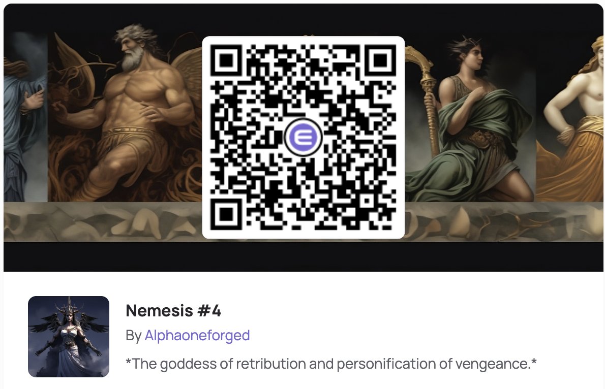 Nemesis #4 is Live!
#Gods
#Greek 
#NFT
#NFTCommunity 
#NFTartists 
#NFTGiveaway