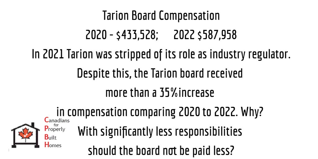 Who is monitoring all of these ⬆️costs for Tarion?  @krasheedmpp? @OntarioAuditor? @JessicaBellTO? @StephenBlais? Anyone? 

Then there are all of the costs re HCRA. 

These costs all increase the cost of housing in ON.
#affordablehousing  

#gravytrain
#onpoli