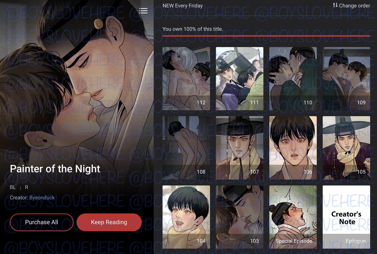 Warning : this BL contains depictions of violence, abuse and non-consensual behavior. Please read it knowledgeably and carefully !

• Title : Painter Of The Night
• Link : lezhinus.com/en/comic/paint…