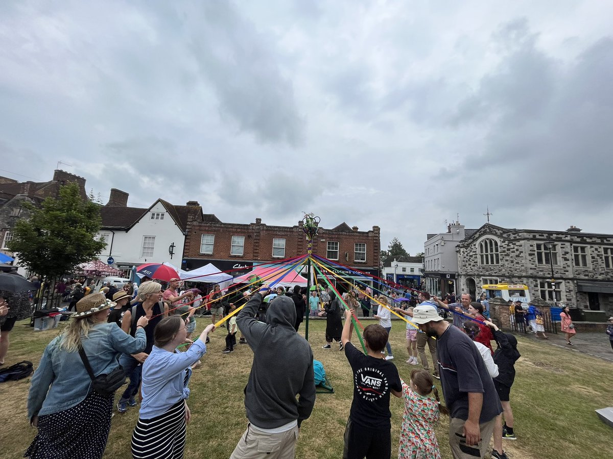 A little damp- but great volunteer dancers at <a href="/WimborneFolk/">Wimborne Folk</a> !