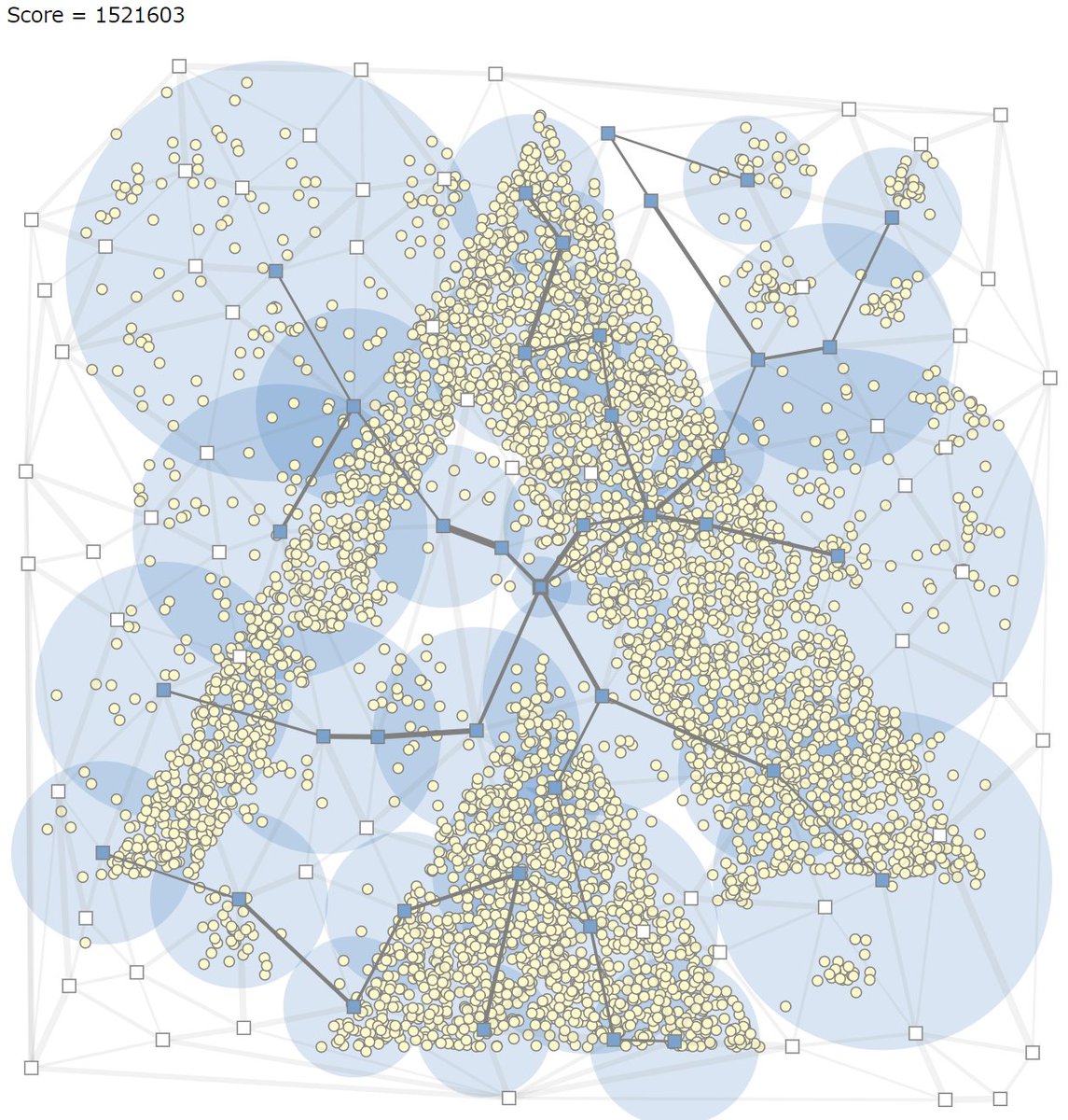 RinSakamichi's tweet image. Broadcastingのseed=0で1,521,603点を獲得!!!
atcoder.jp/contests/ahc020
#AHC020 #visualizer