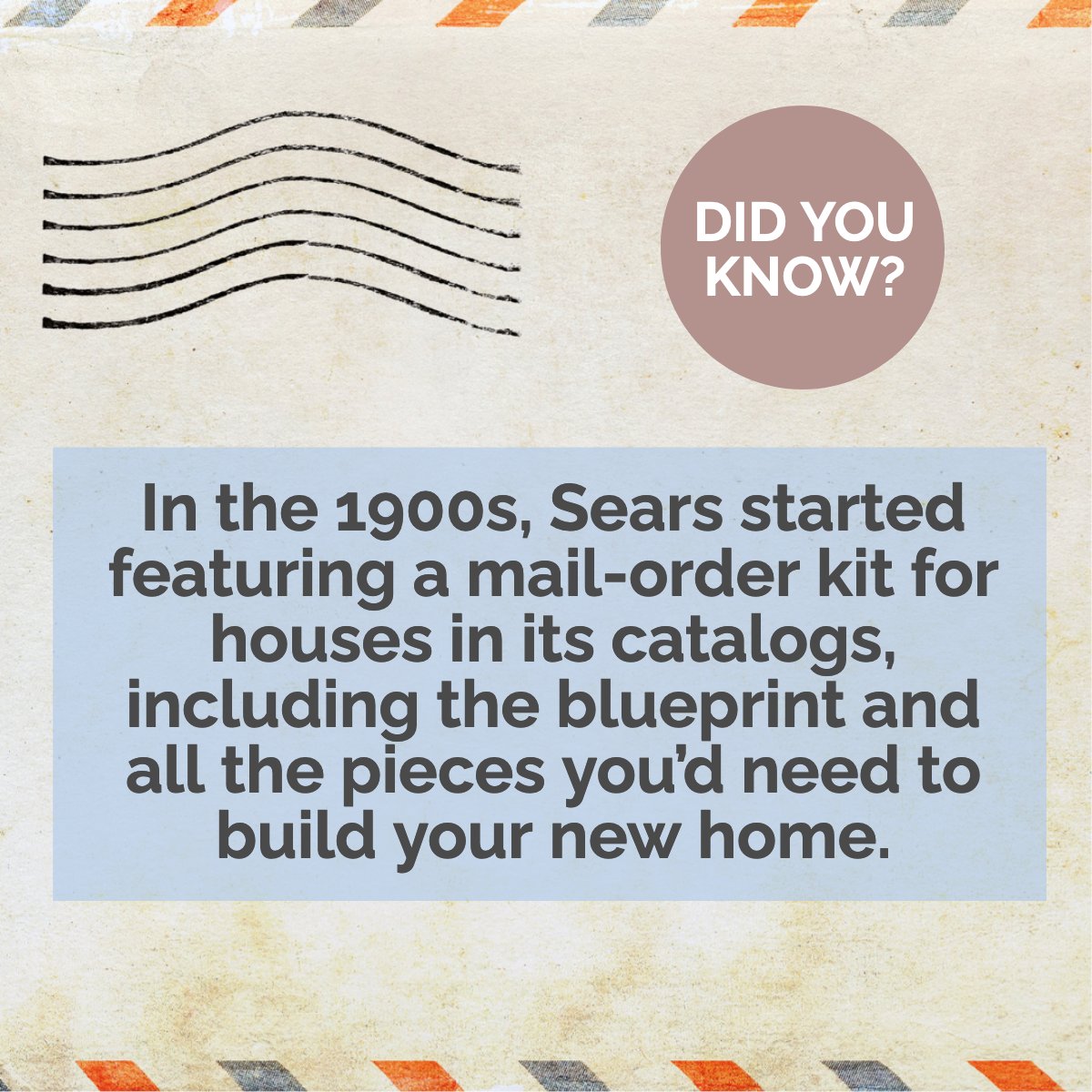 Did you know?

The house that came in the mail.
✉️📬🏡

#didyouknow   #fact   #1900s    #mail   #goodtoknow   #randomfact   #realestate   #realestate101
#TownsendTeam #iloverealestate #Toronto #Vaughan #Mississauga #Brampton #Caledon #TorontoLife #Tdot #905