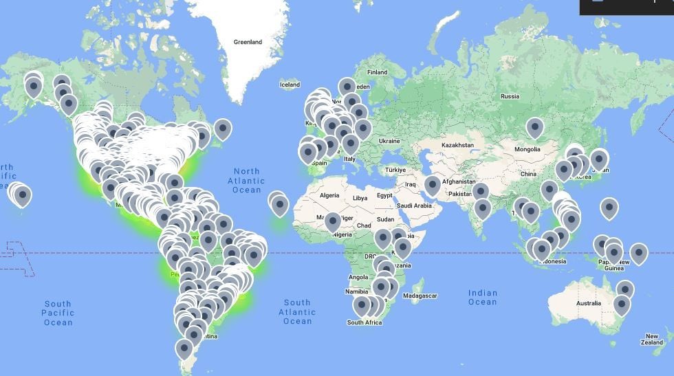 This map shows all of the places where people are watching the #NazGA2023 livestream from. We are grateful that our Nazarene family from around the globe can join in worship this morning!
