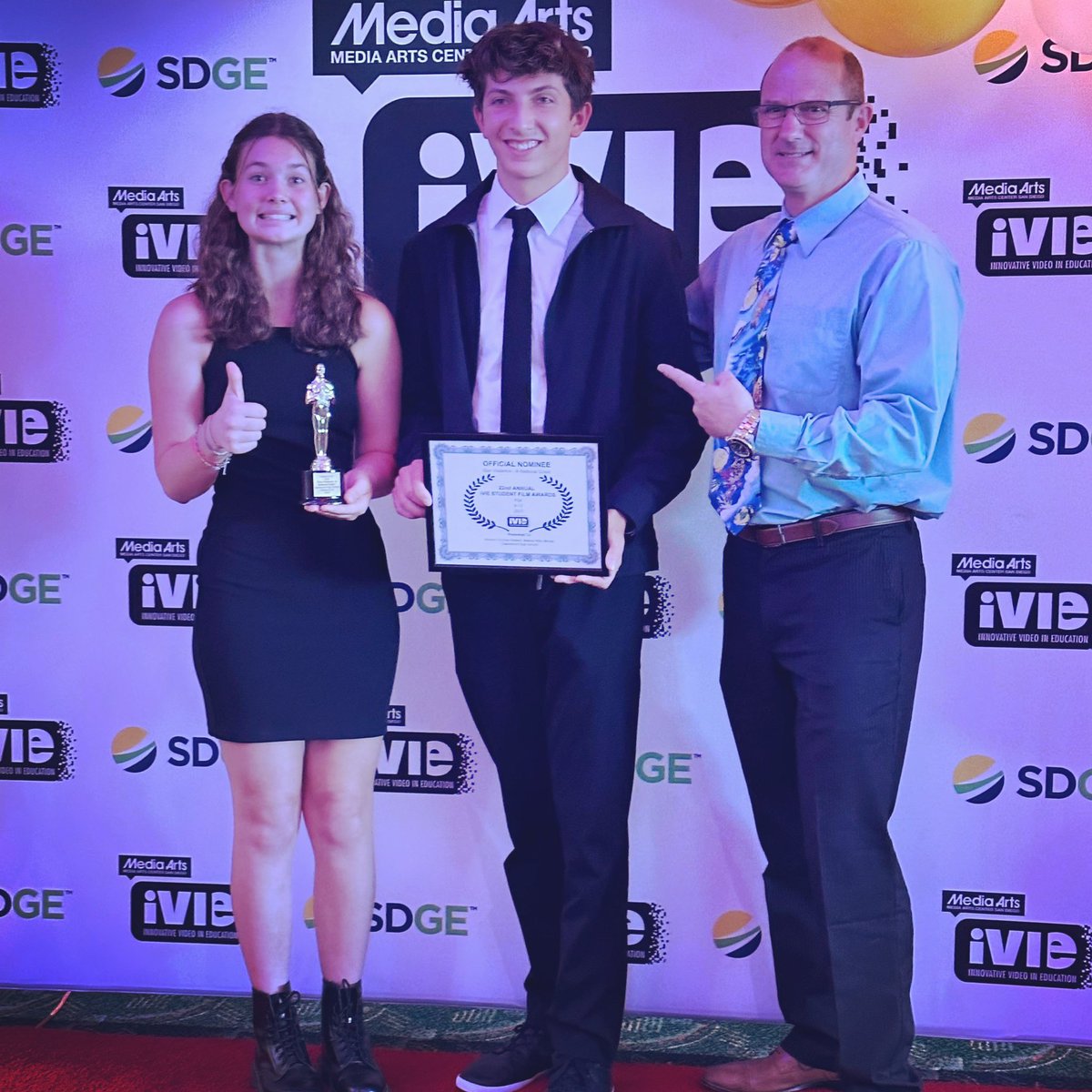 Congratulations to Honore Holland (Business) and Makoa Miner (IT) for receiving top honors in the annual SD County IViE competition in the Public Service Announcement category for their video, “Gun Violence: A National Crisis” youtu.be/JPUt5Az7Ir4 #ClairemontHS