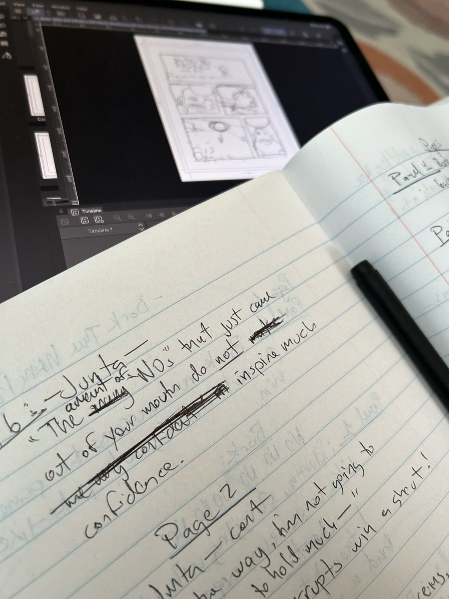 Writing is rewriting. #comics