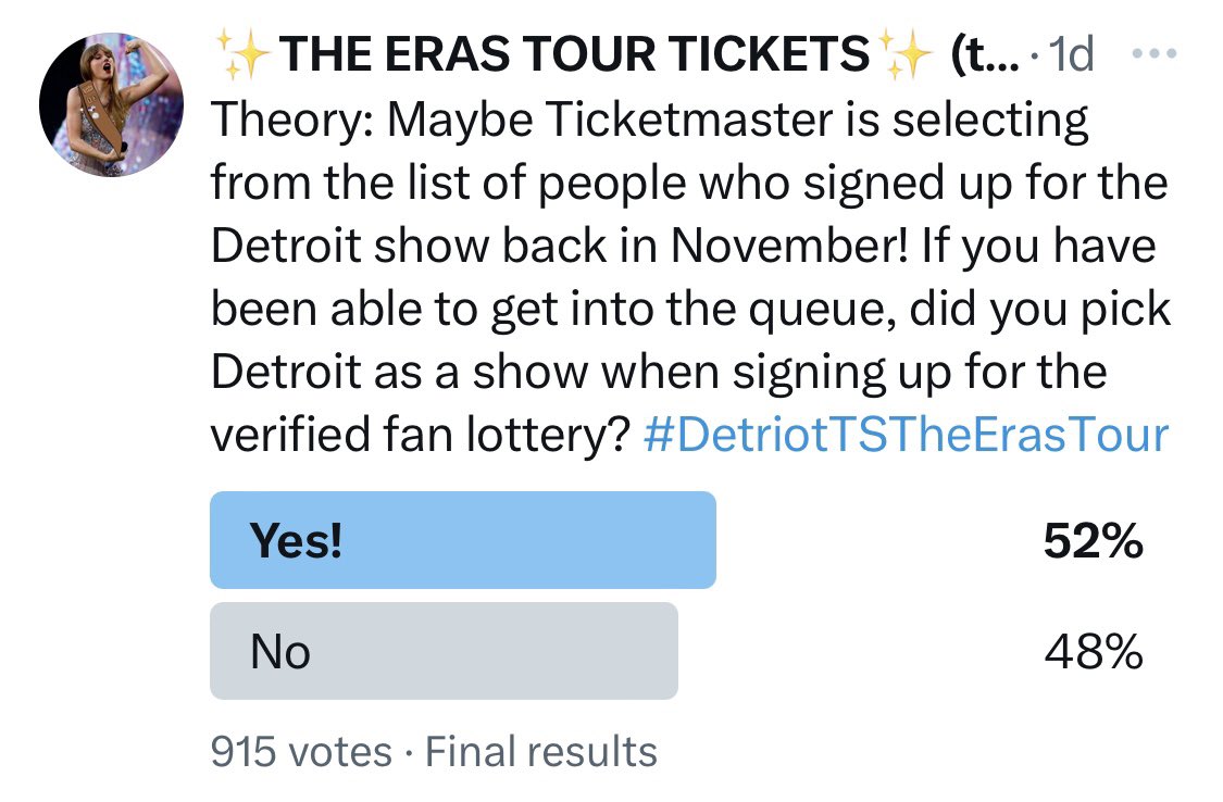 #DetroitTSTheErasTour poll results roundup!