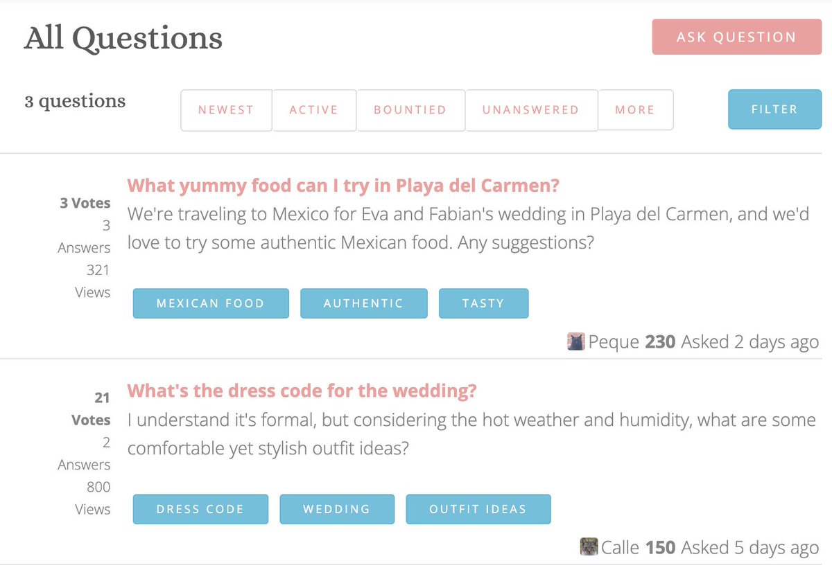 How the wedding page is going: