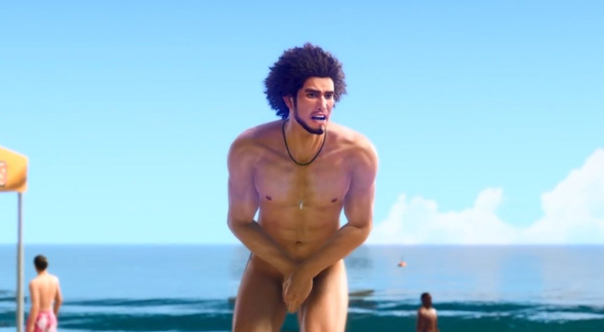 Eric Yakuza: EEEYIIIKESS! Everyone can see Baka mi-testicles! I anta gotta get some clothes!

one particularly mouthy passerby: Holy moly! His weiner is Like a Dragon!