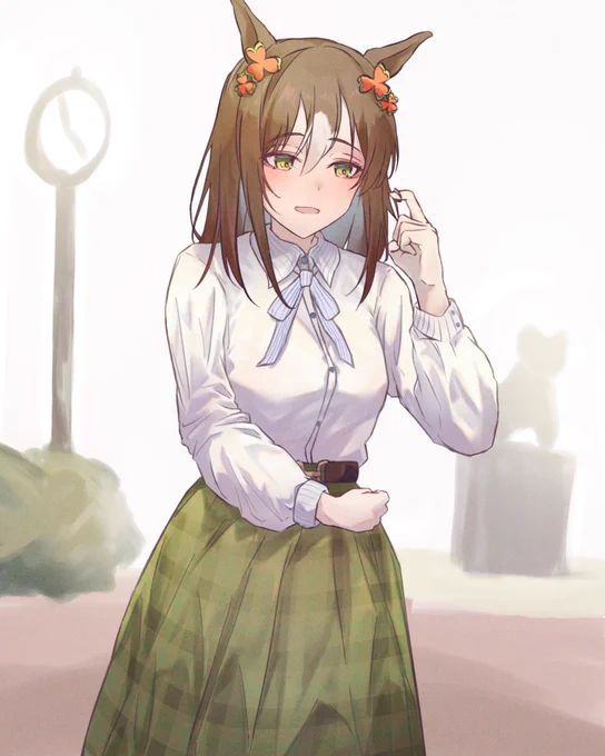 「どう……かな…?」   #ファインモーション #ウマ娘