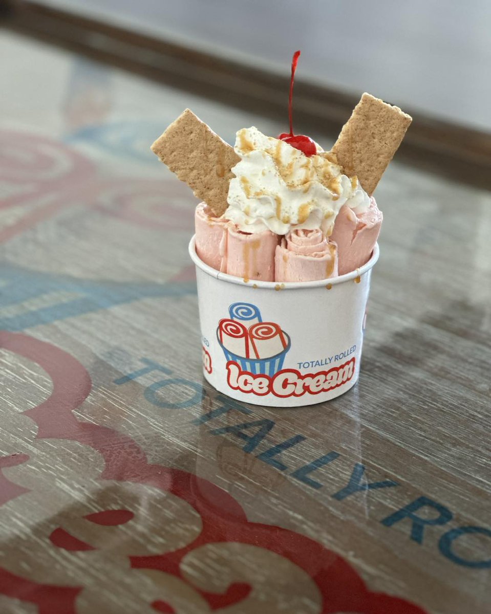 Treat yourself to a sweet escape with Totally Rolled Ice Cream! 🍦💕 Their delicious and unique rolled ice cream creations are the perfect way to satisfy your sweet tooth. With a variety of flavors and toppings to choose from, you can create your own custom masterpiece!