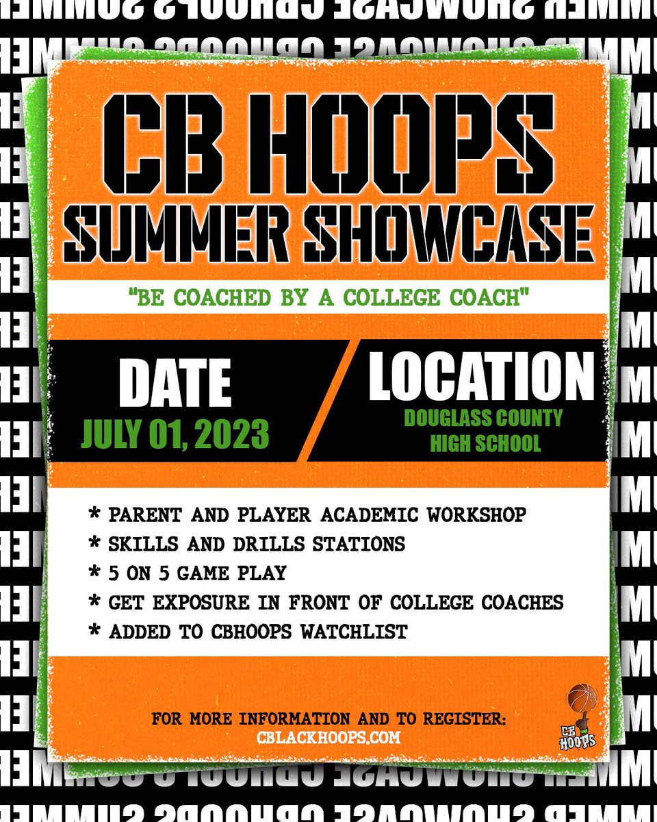 #CBHoopsSummerShowcase ATL🔥

College Coaching ✔️
Highlights ✔️
Media ✔️
High Level Skill Work ✔️

Live Period Camp for D2,D3,NAIA, Juco, Prep/Post Grad Programs. 

Info/Register : jucoreport.wufoo.com/forms/z8x3l5k0…