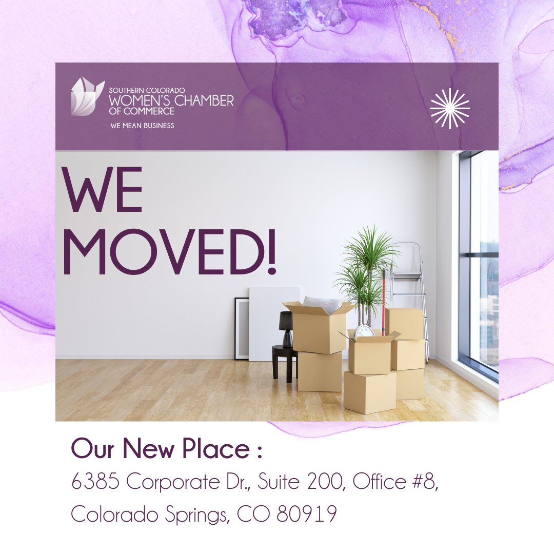 In case you haven't heard, WE MOVED! We are now located inside the New Altitude Coworking & Office Space Building at 6385 Corporate Dr., Suite 200, Office #8.

#SCWCC #WeMoved #NewOffice