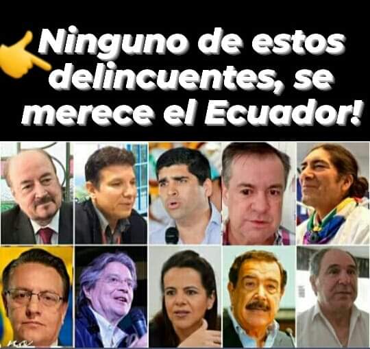 Sentencia popular. Culpables directos d la destrucción d la patria últimos 6 años! Nunca más! La esperanza descansa en candidatos listas 5. Vota todo 5!