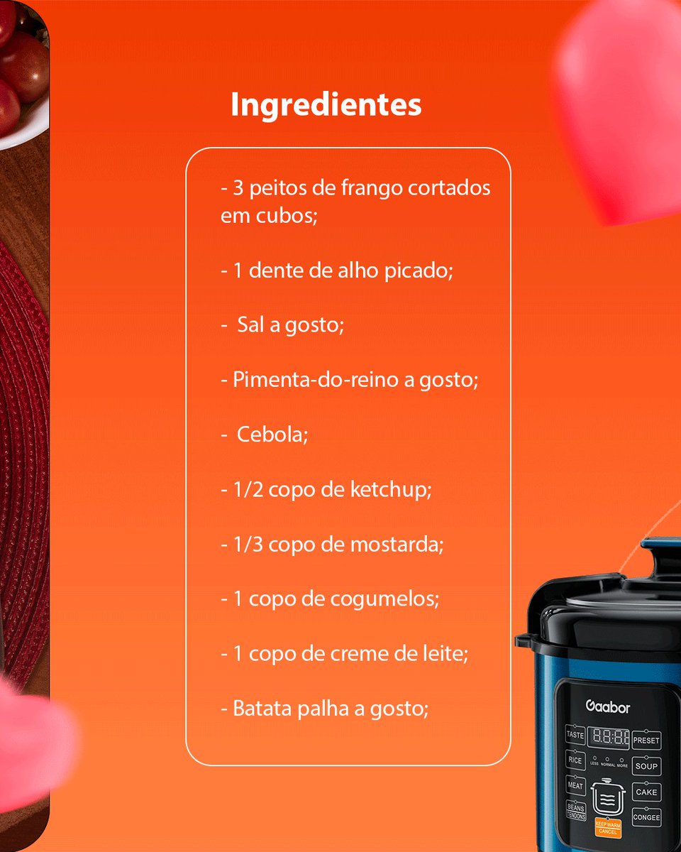 gaaborbr's tweet image. Fala a verdade, seu/sua namorado(a) tem o strogonoff como comida preferida? 😌

Aproveita essa receita super simples de fazer na panela de pressão da Gaabor e encante sua alma gêmea! 💕

#gaaborbr #paneladepressao #eletroportateis #strogonoff