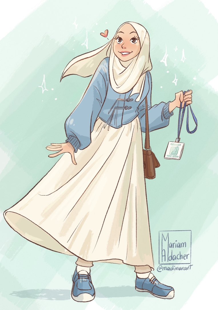 Finally finding time to join the @winchestermegg #drawthisinyourstylechallenge  alhamdulillah 🥰❤️

Love all her characters and Hana was a must draw 🥹❤️ 

#tiys #dtiyschallenge #drawthisinyourstyle #hana #hijabi #muslimillustrator #winchestermeDTIYS1