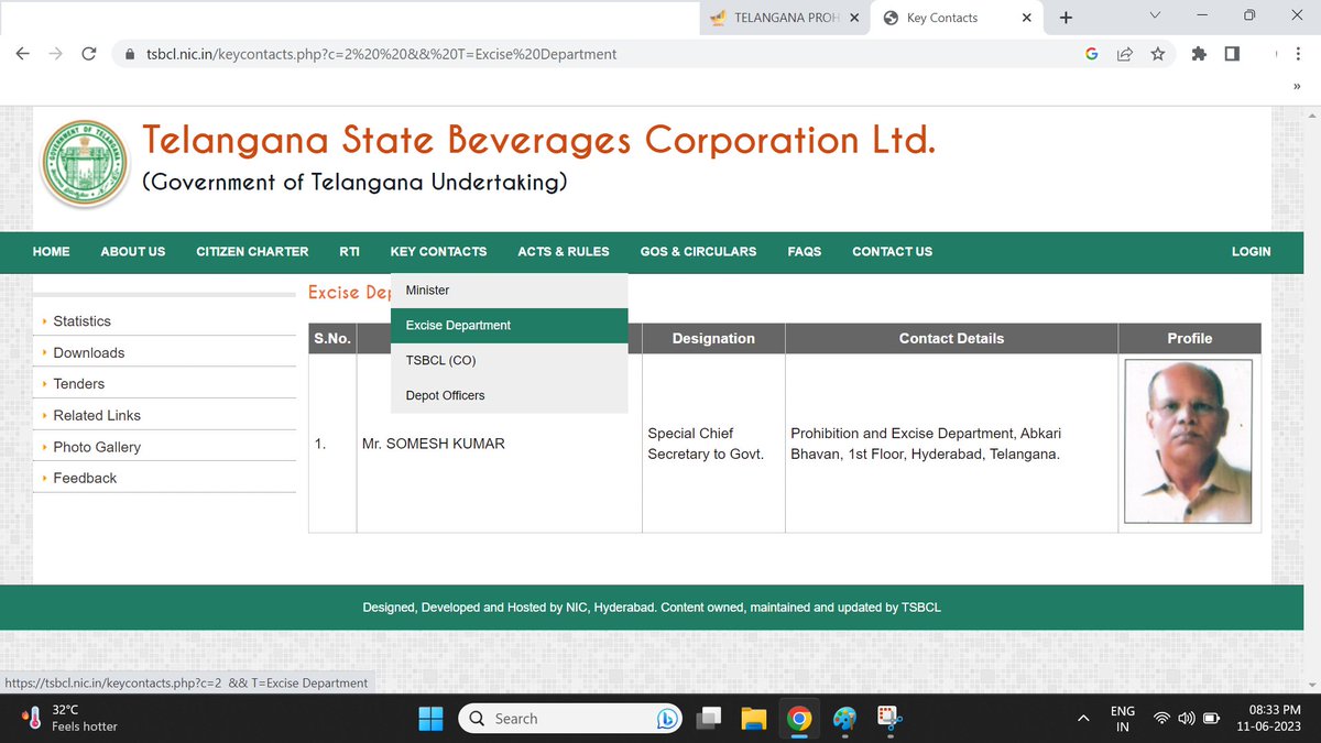 As per the tsbcl.nic.in website, @SomeshKumarIAS is the Special Chief Secretary to Govt. @TelanganaCMO @KTRBRS @VSrinivasGoud @TelanganaCS