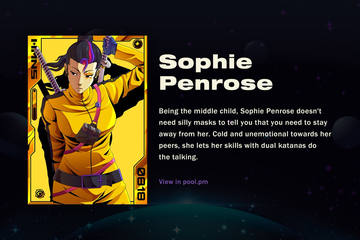 You don't wanna mess a woman with a cold emotionless face, especially if that's Sophie. Those dual katanas will decapitate you in seconds. 

Congratulations to the owner! Yellow theme looks damn fine 🔥