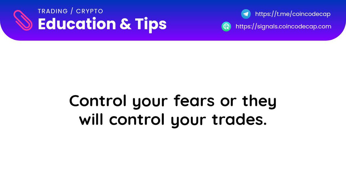 c3_trading's tweet photo. ๐#Learning #CCCTradingLesson
โขControl your fears or they will control your trades.
๐#Education #cryptoeducation ๐ https://t.co/glvhxlEvU0